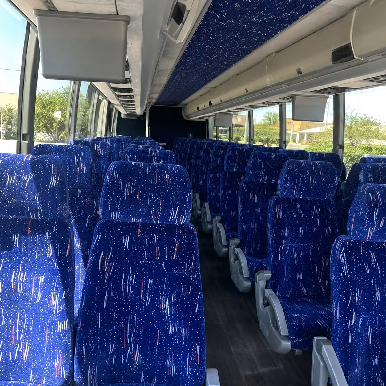 newark charter bus inside